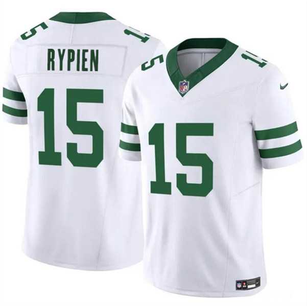 Men & Women & Youth New York Jets #15 Brett Rypien 2023 F.U.S.E. White Throwback Vapor Untouchable Limited Stitched Jersey